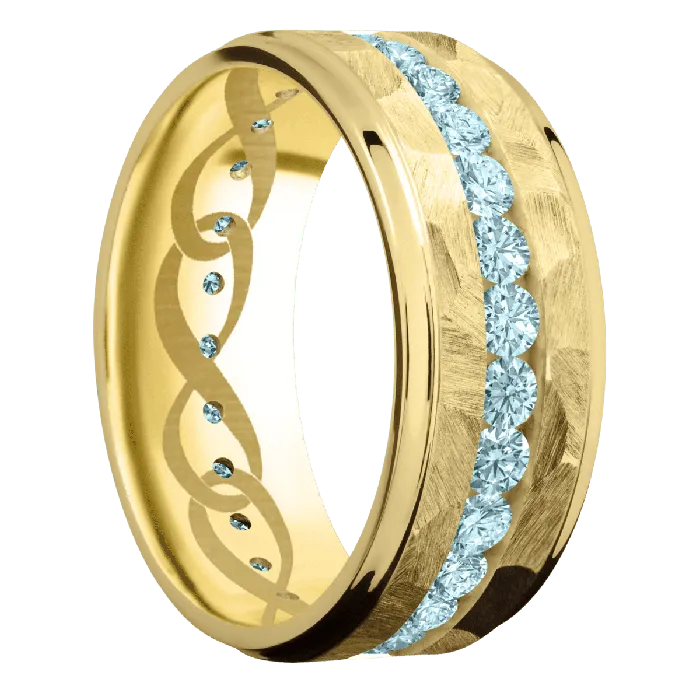 18K Yellow Gold Rock Polish Finish Lashbrook PreStyled Sets
