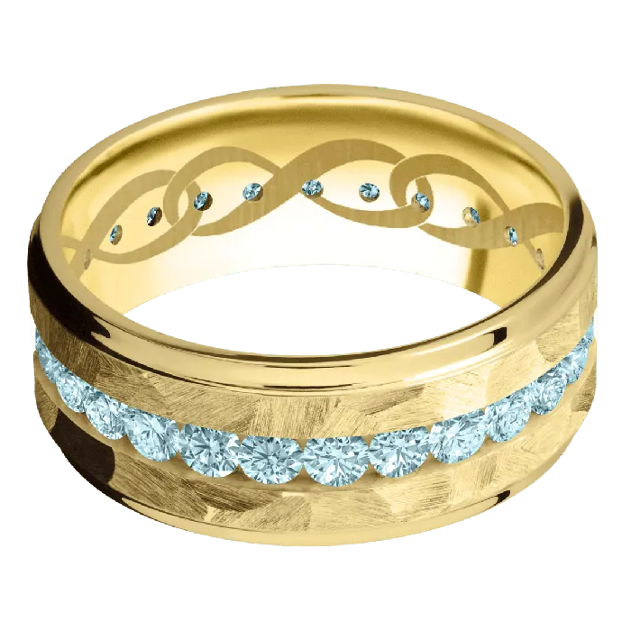 18K Yellow Gold Rock Polish Finish Lashbrook PreStyled Sets