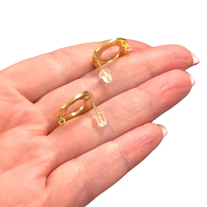 24Kt Gold Plated Ivory Enamelled Brass Stud Earrings 2 pcs in a pack Peppy Beads Earrings 24Kt Gold Plated Ivory Enamelled Brass Stud Earrings 2 pcs in a pack Peppy Beads Earrings