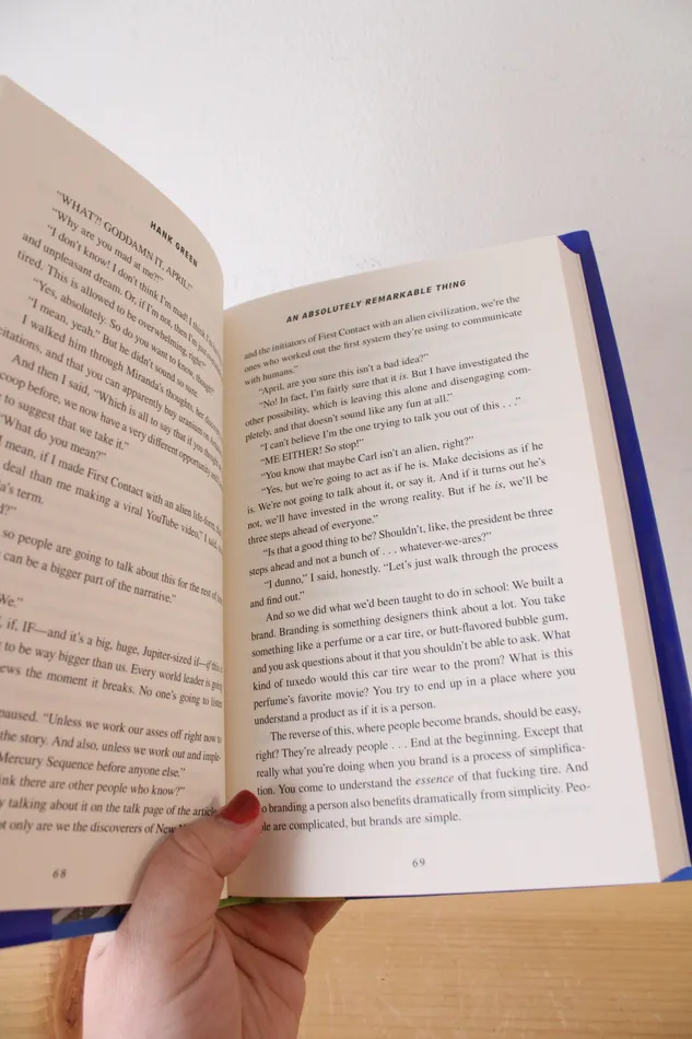 An Absolutely Remarkable Thing By Hank Green Signed Copy Jubilee Thrift Earrings