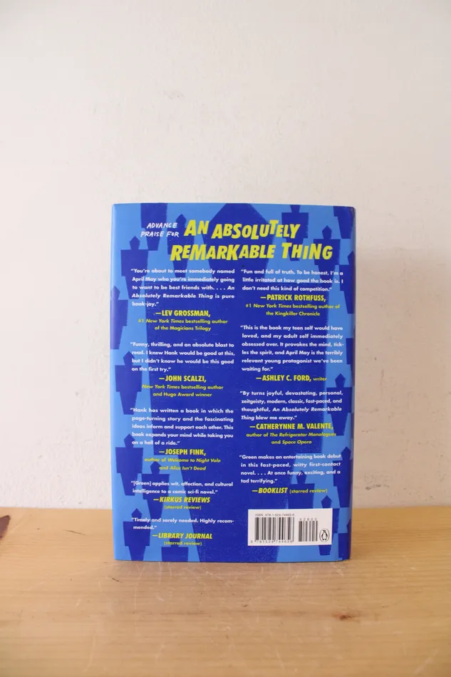 An Absolutely Remarkable Thing By Hank Green Signed Copy Jubilee Thrift Earrings