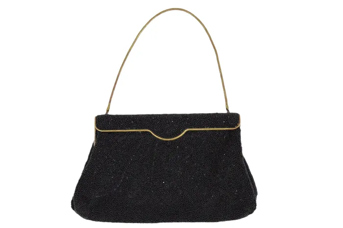 Antique Beaded H A E Smith Ltd Bermuda Made In France Black Purse H A E Smith Ltd Earrings