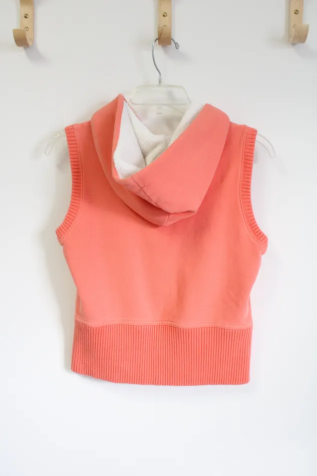 Arizona Jean Co Orange Hooded Jacket Vest M Arizona Earrings