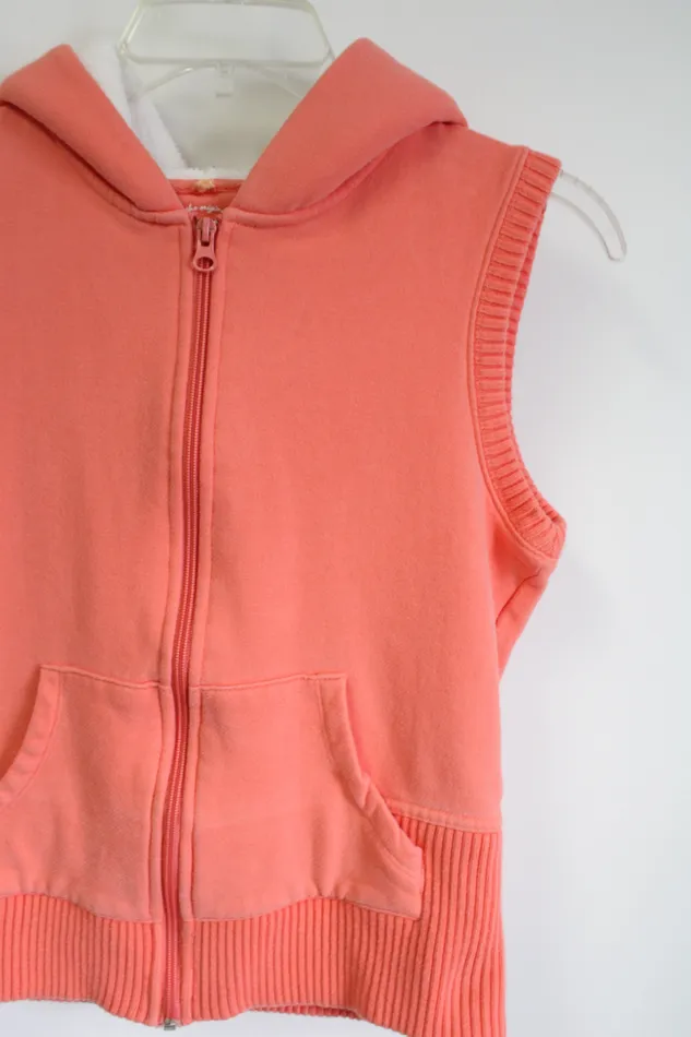 Arizona Jean Co Orange Hooded Jacket Vest M Arizona Earrings