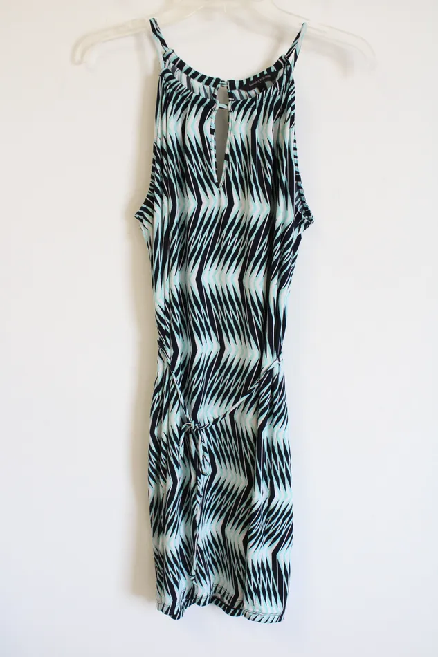 Banana Republic Blue Patterned Dress M Banana Republic Rings
