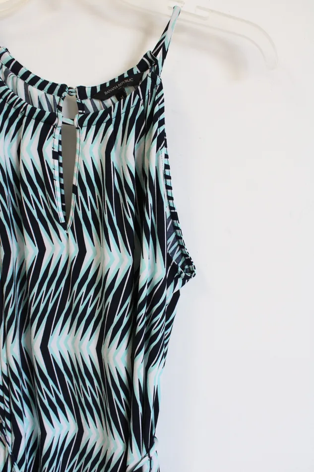 Banana Republic Blue Patterned Dress M Banana Republic Rings