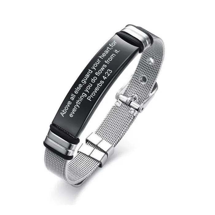 Bible Verse Bracelet br Proverbs 423 Lords Guidance Bracelets