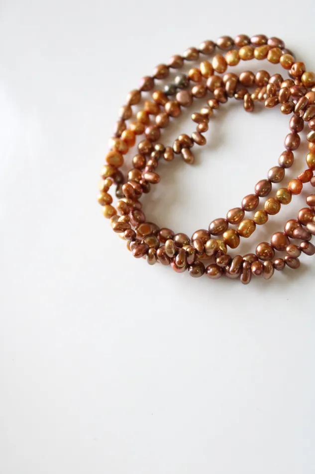 Bracelets Jubilee Thrift Genuine Brown Pearl Stretch Bracelet Stack