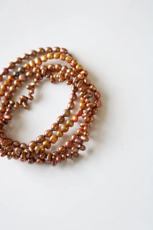 Bracelets Jubilee Thrift Genuine Brown Pearl Stretch Bracelet Stack