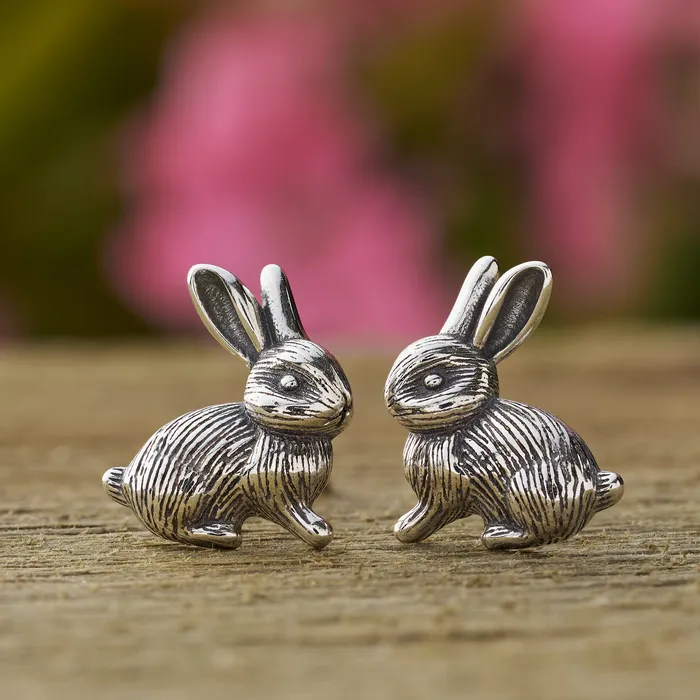 Chadds Ford Jewelry Rings Sterling Silver Vintage Bunny Studs