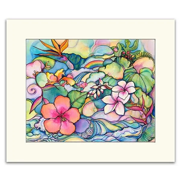 COLLEENWILCOX Island Style Matted Print by Colleen Wilcox 8x10 Earrings