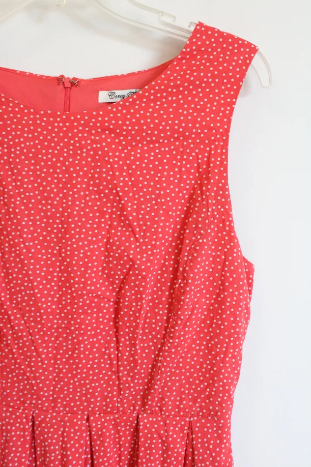Corey P Rings Corey P Pink White Polka Dotted Dress 12