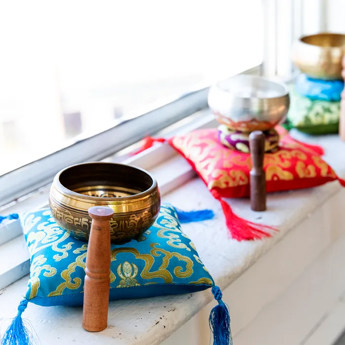 DC Brocade Singing Bowl Cushions Earrings