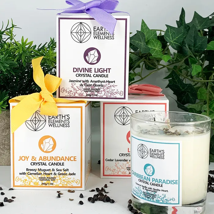 DC Earrings Crystal Infused Candles