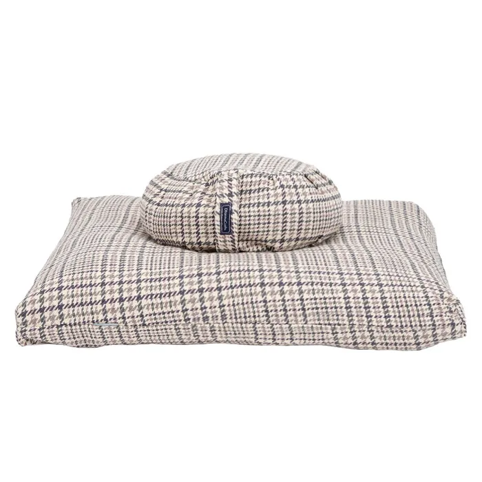 DharmaCrafts Earrings Houndstooth Plaid Zafu Zabuton Set