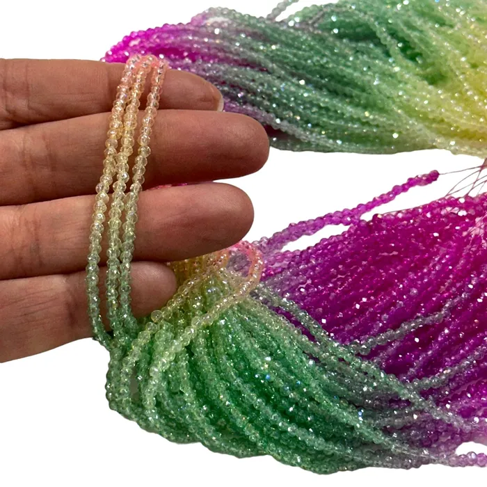 Earrings 1mm Crystal rondelle beads strand 160 pcs PBC1C63 Peppy Beads