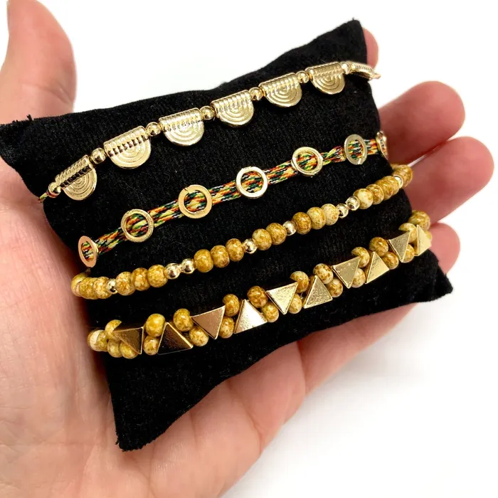 Earrings 24Kt Gold Plated Authentic Spacer Charms 5 pcs in a pack Peppy Beads