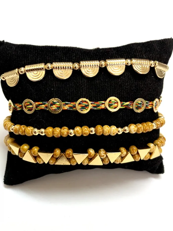 Earrings 24Kt Gold Plated Authentic Spacer Charms 5 pcs in a pack Peppy Beads