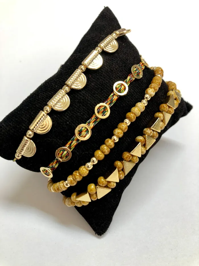 Earrings 24Kt Gold Plated Authentic Spacer Charms 5 pcs in a pack Peppy Beads