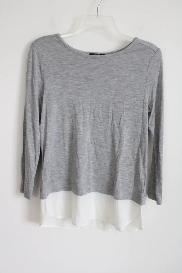 Earrings JCrew JCrew Merchantile Gray Chiffon Bottom Top S