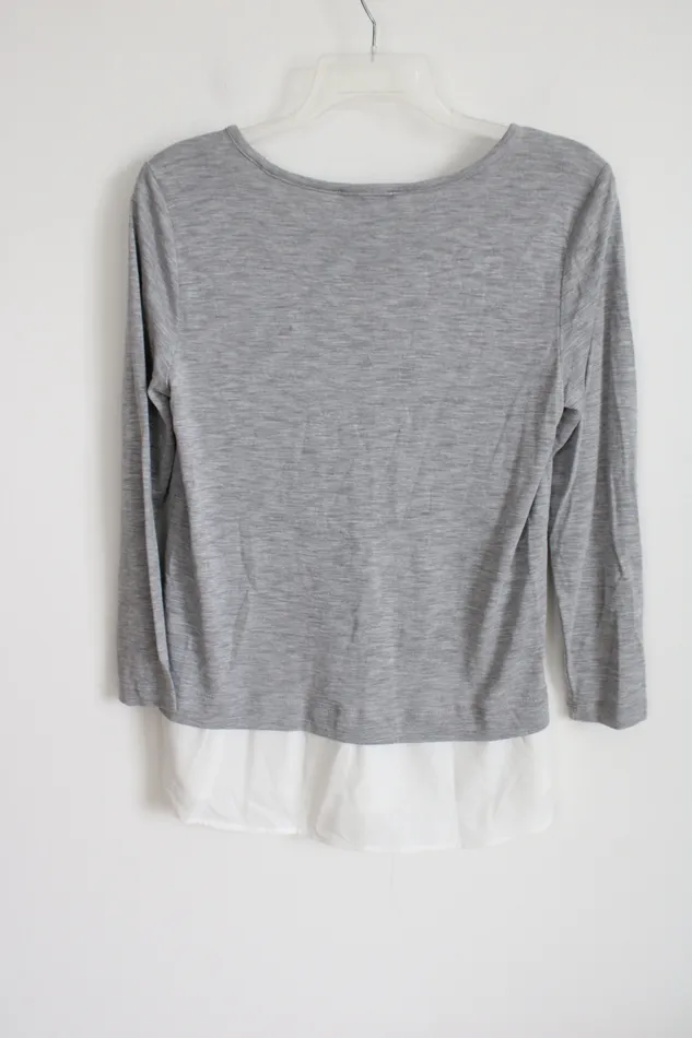 Earrings JCrew JCrew Merchantile Gray Chiffon Bottom Top S