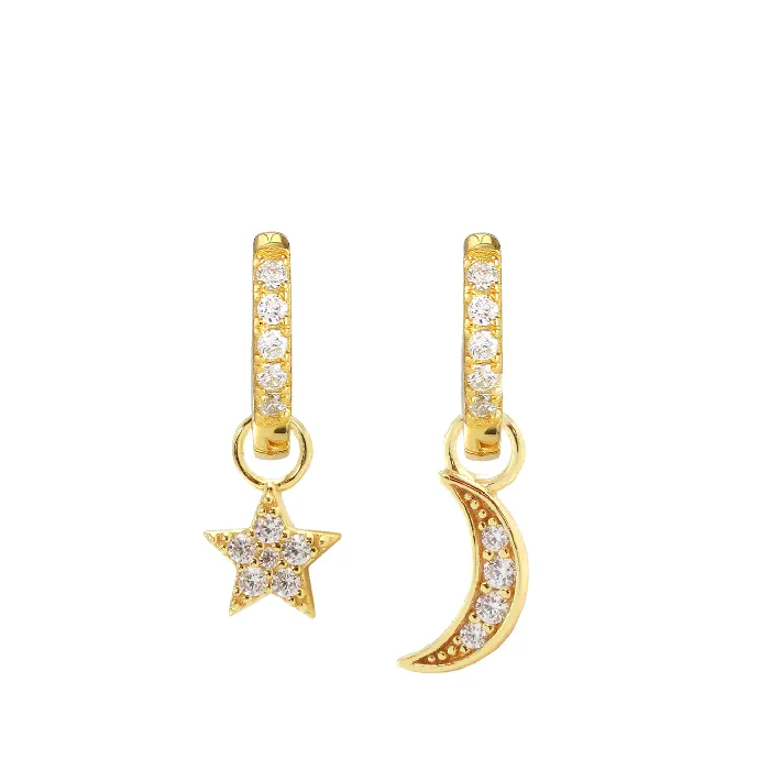 Earrings Kris Nations Star Crystal Hoop Earring Charm