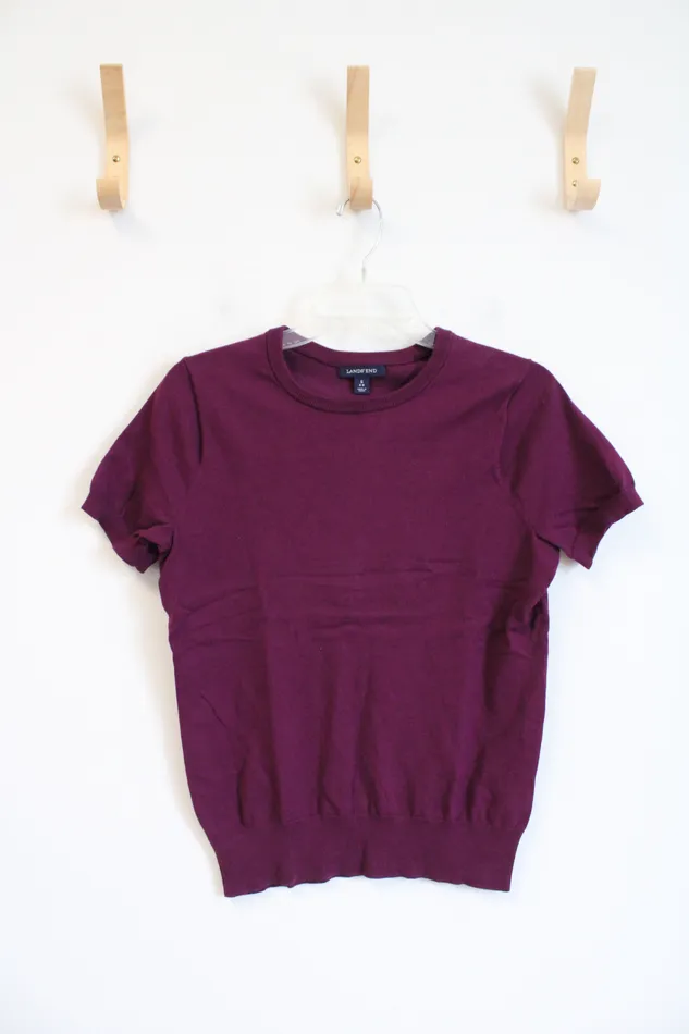 Earrings Lands End Lands End Plum Sweater Top S