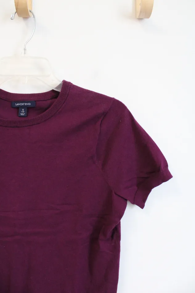 Earrings Lands End Lands End Plum Sweater Top S