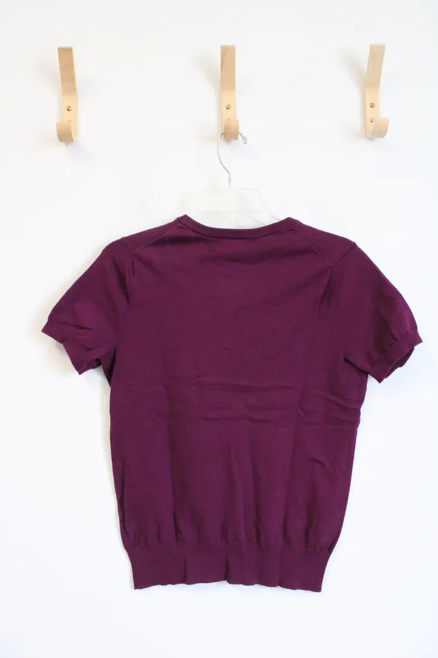 Earrings Lands End Lands End Plum Sweater Top S