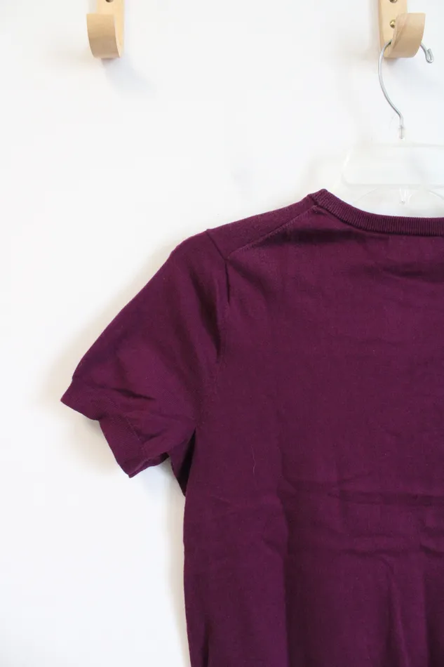 Earrings Lands End Lands End Plum Sweater Top S
