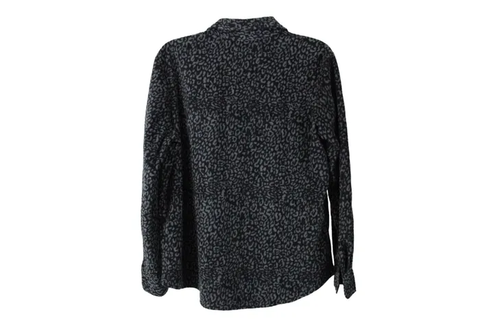 Earrings Lee Lee Riders Fleece Leopard Button Down L