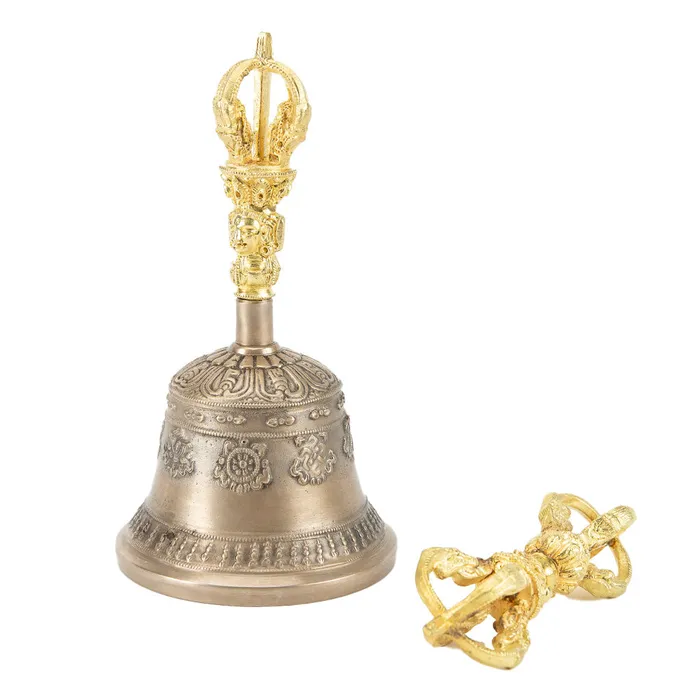 Earrings Nirvana Mala Eight Auspicious Symbols Bell Dorje