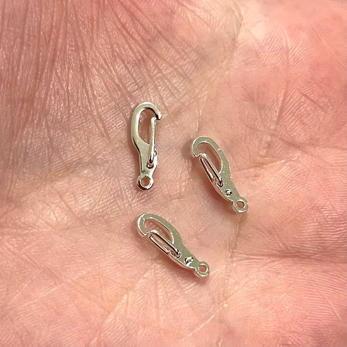 Earrings Silver Plated Lobster Clasps Silver Plated Carabiner Clasp 135mm x 45mm 3 pcs in a pack Peppy Beads Earrings Silver Plated Lobster Clasps Silver Plated Carabiner Clasp 135mm x 45mm 3 pcs in a pack Peppy Beads