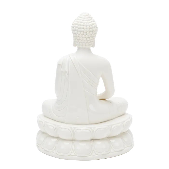 Eastern Elm Earrings Porcelain Meditating Buddha Statue