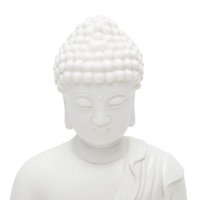 Eastern Elm Earrings Porcelain Meditating Buddha Statue