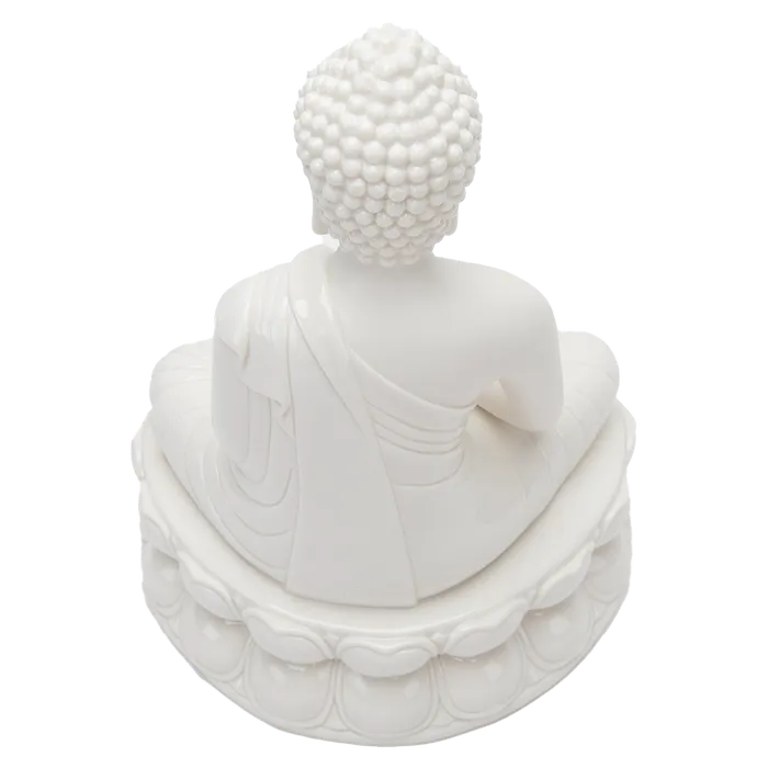 Eastern Elm Earrings Porcelain Meditating Buddha Statue