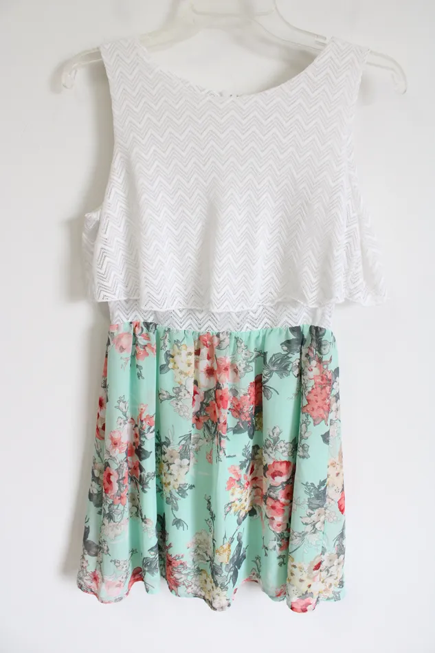 Emerald Sundae Blue Floral Dress S Emerald Sundae Rings