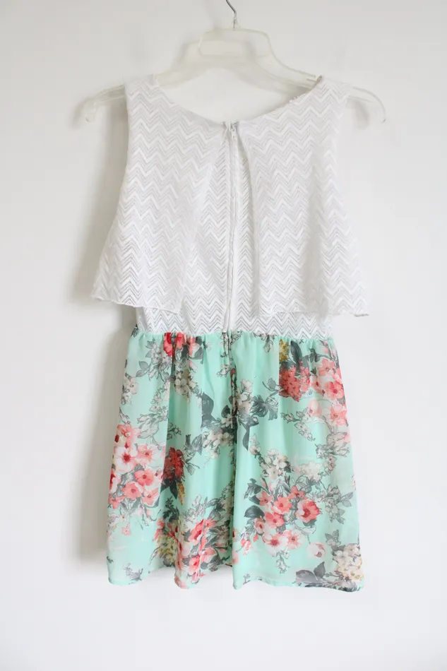 Emerald Sundae Blue Floral Dress S Emerald Sundae Rings