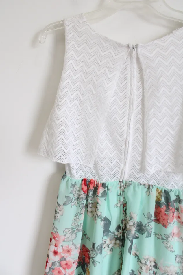 Emerald Sundae Blue Floral Dress S Emerald Sundae Rings