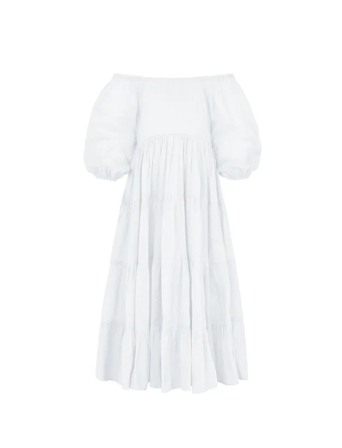 Erika Pea Necklaces Brielle Full Sleeve Tiered Little Girls Dress