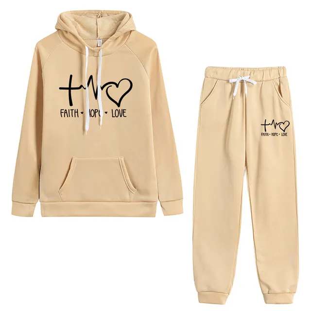 Faith Hope Love Christian Tracksuit Set Lords Guidance Earrings