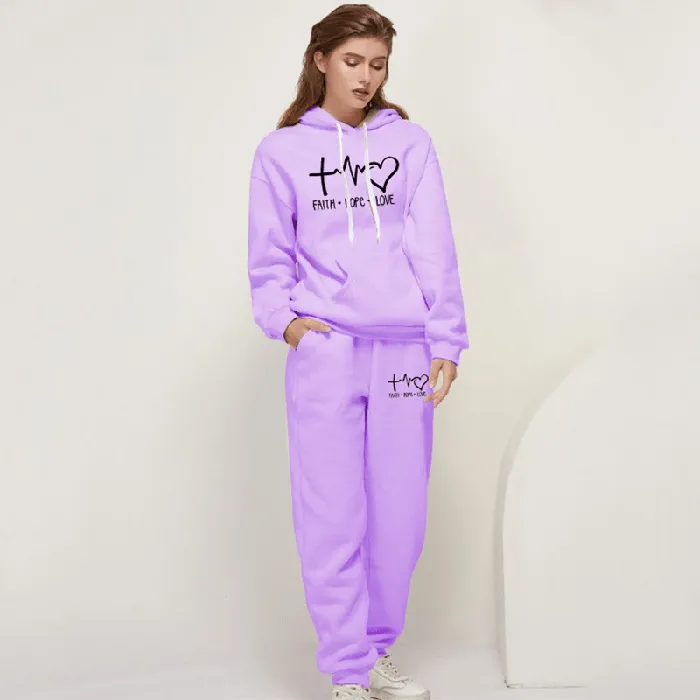 Faith Hope Love Christian Tracksuit Set Lords Guidance Earrings