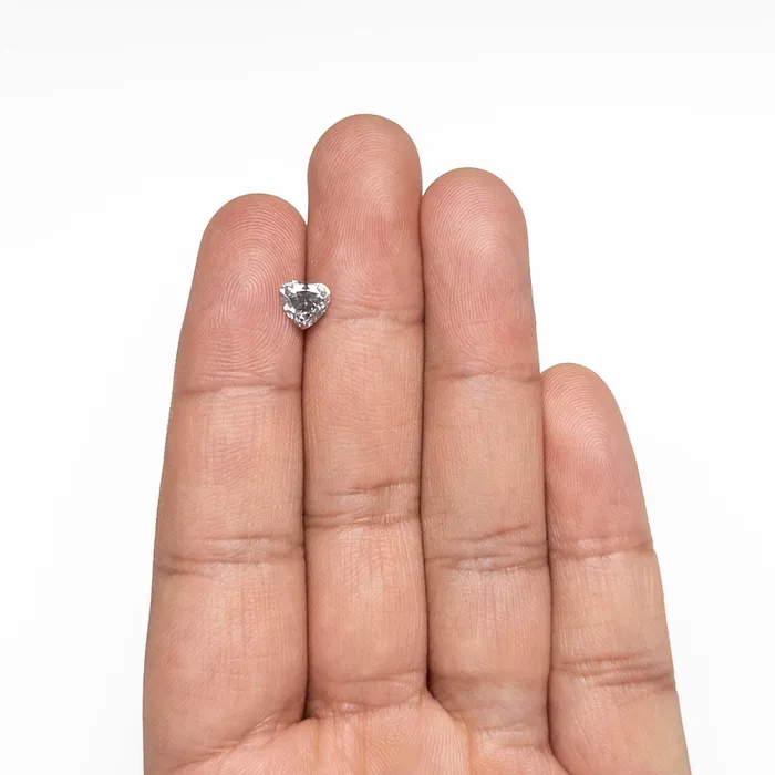 Fancy Grey Brilliant Diamond 094ct Heart Misfit Diamonds Necklaces