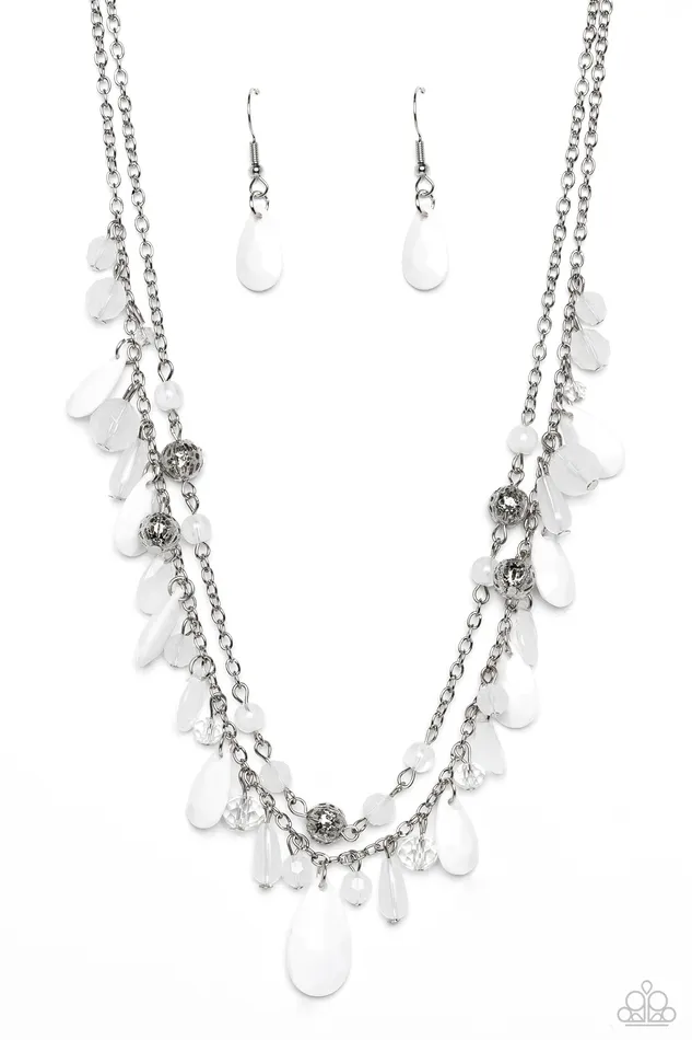 Flirty Flood White Paparazzi Accessories Rings
