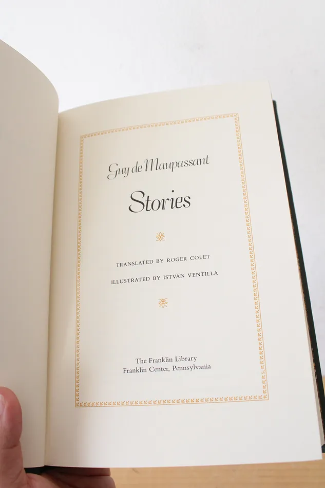 Franklin Library Earrings Stories By Guy De Maupassant Franklin Library Franklin Library Earrings Stories By Guy De Maupassant Franklin Library