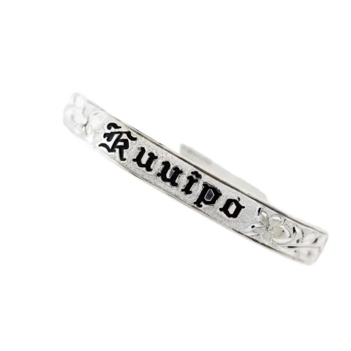 Hawaiian Heirloom Bracelets Customizable Hawaiian Heirloom Kuuipo Sweetheart Silver Bracelet