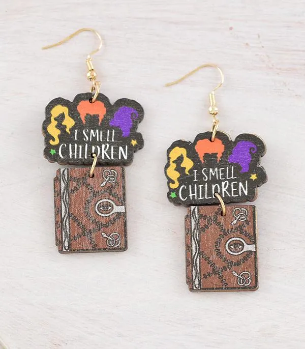 I SMELL CHILDREN EYE BOOK TEARDROP EARRINGS YKT Earrings