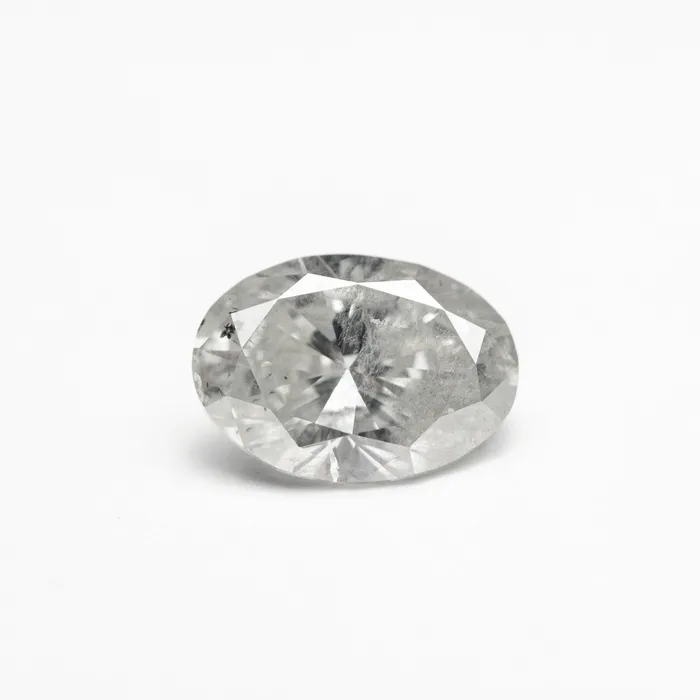 Icy Salt and Pepper Brilliant Diamond 107ct Oval Misfit Diamonds Necklaces