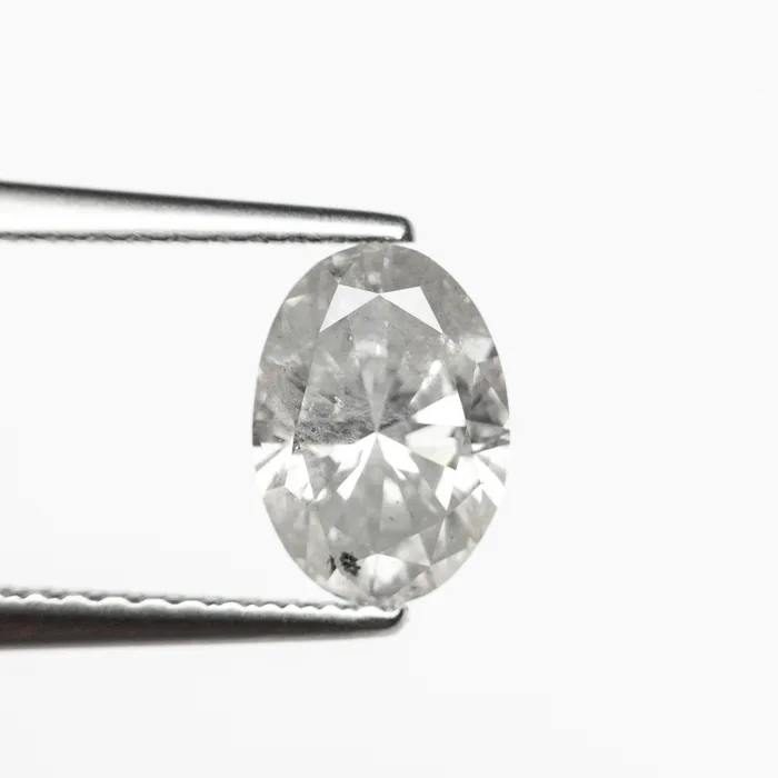 Icy Salt and Pepper Brilliant Diamond 107ct Oval Misfit Diamonds Necklaces