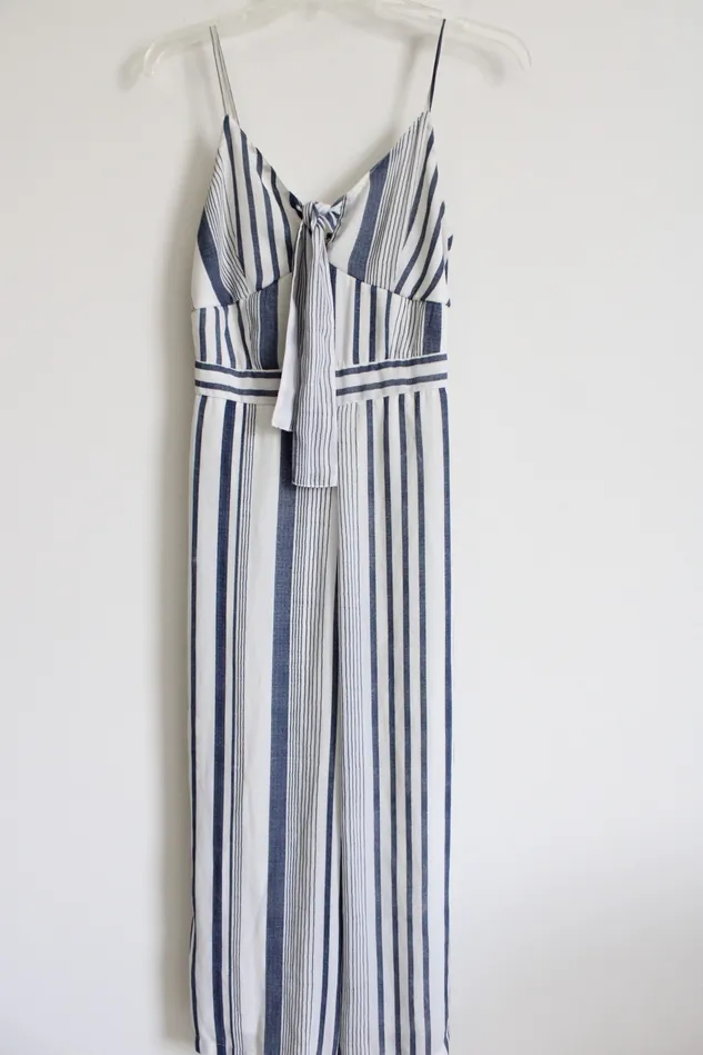 Japna Rings Japna Blue White Striped Jumpsuit S